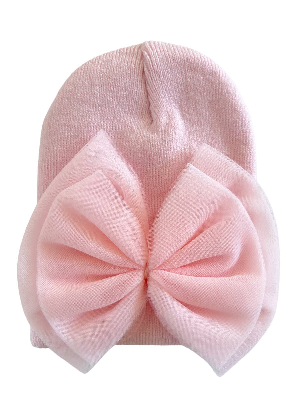 Baby's First Hat- Petal Pink Tulle Bow