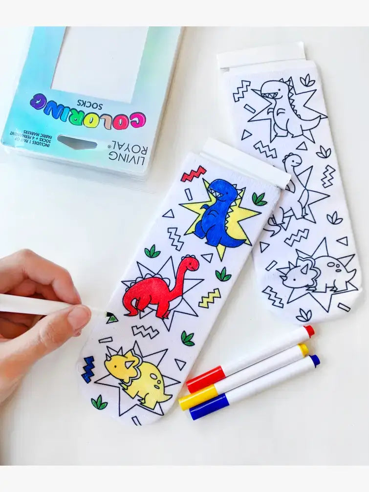 Coloring Socks - Unicorn Galaxy