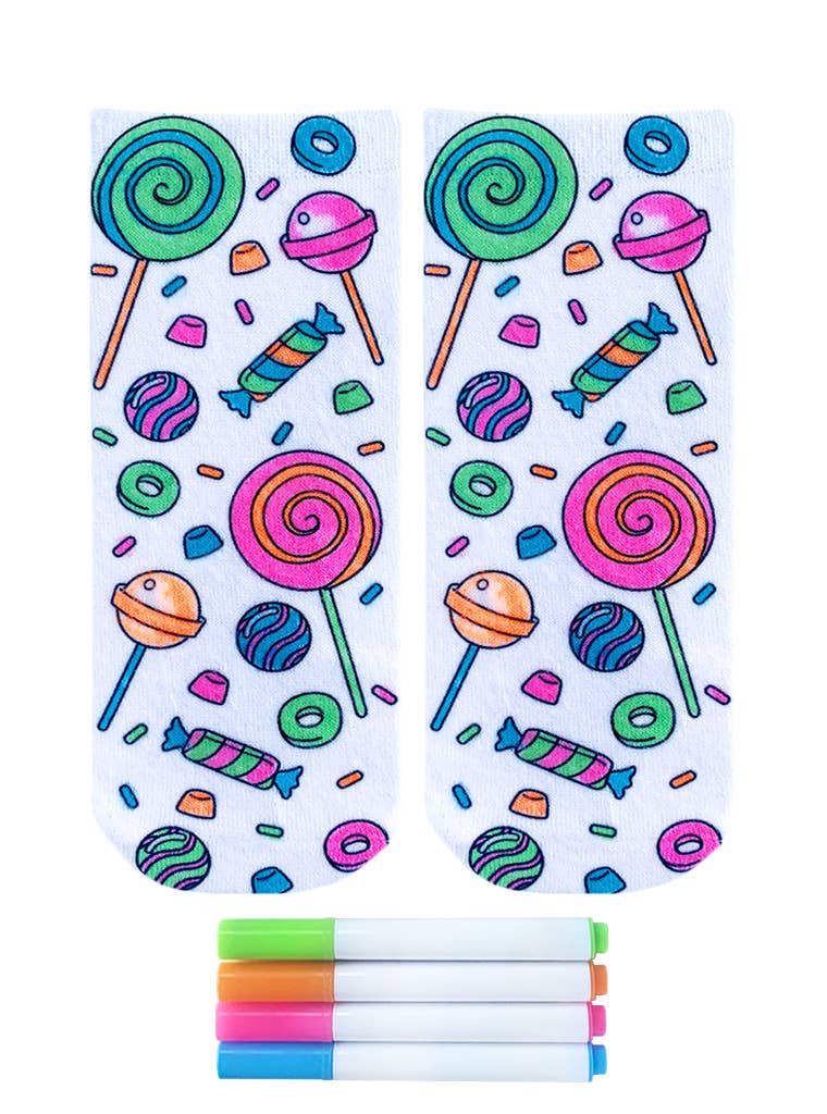 Coloring Socks - Sweet Treats