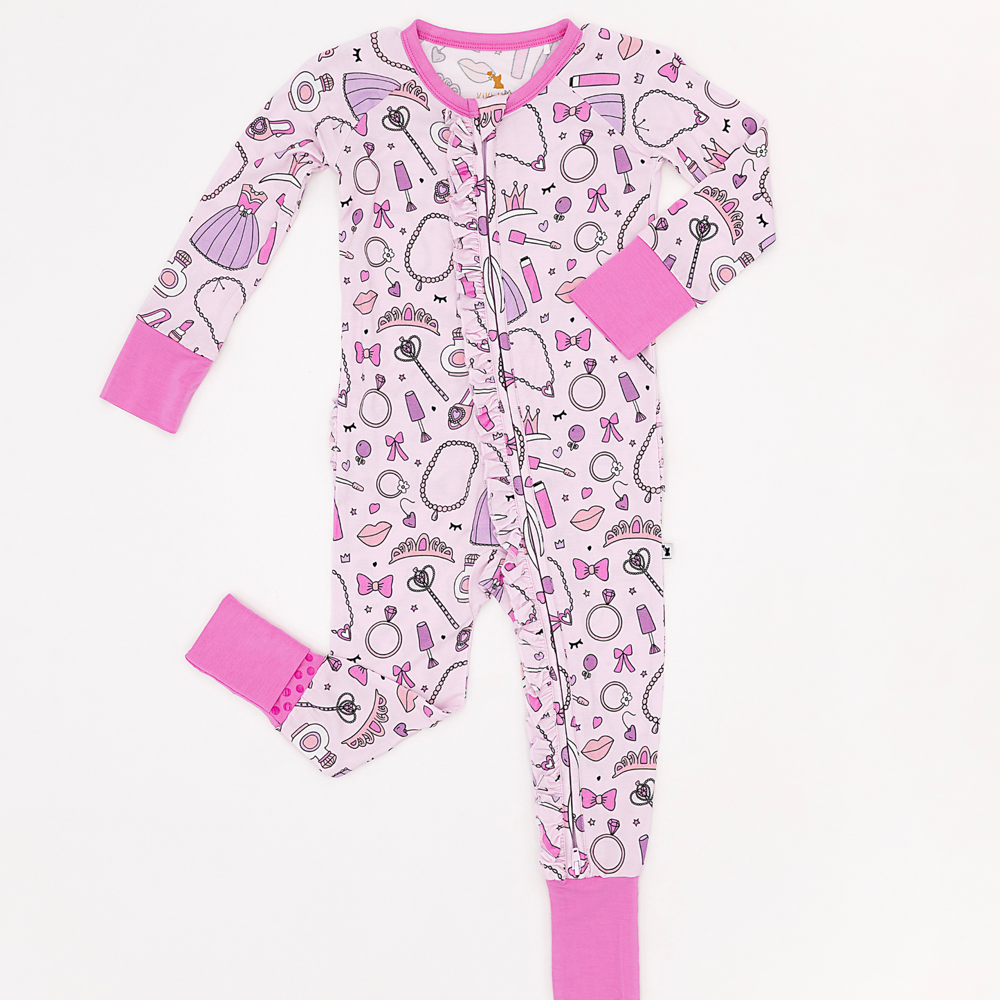 Sleeping Cutie Convertible Footies with Ruffle