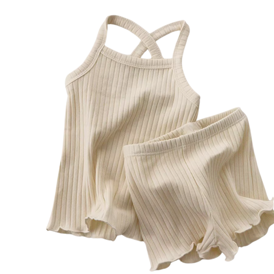 Cream Everyday Short Set