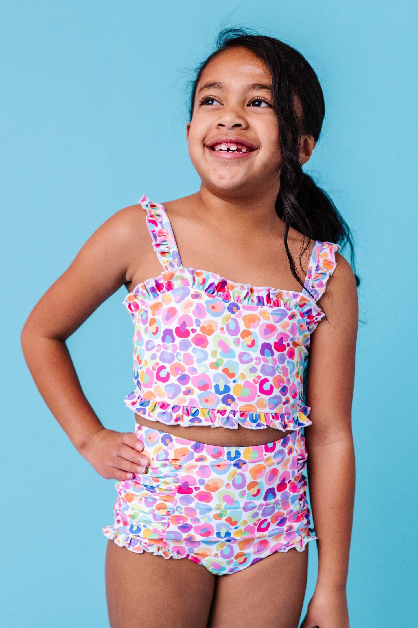 Leopard Bandeau Ruffle 2-Piece
