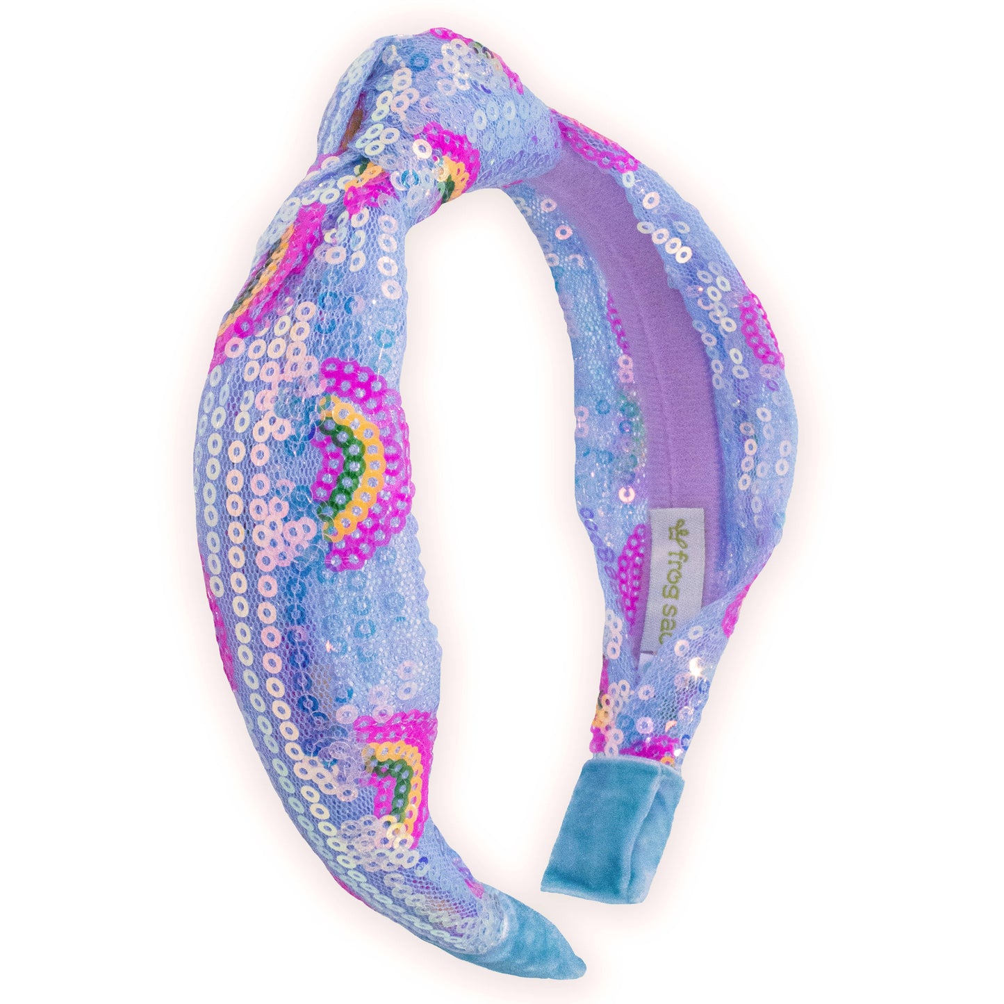 Sequin Knot Headband - Rainbow