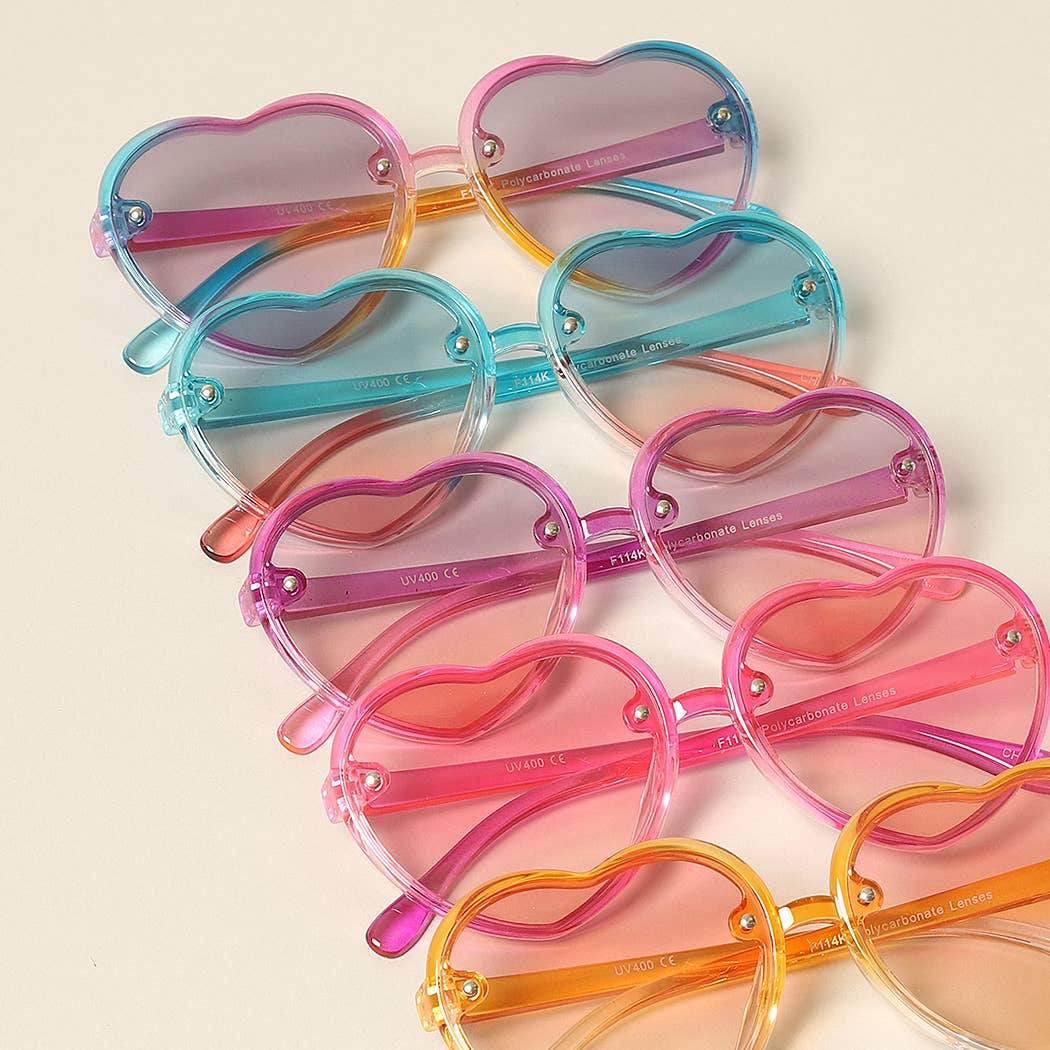 Kid's Heart Shaped Sunglasses