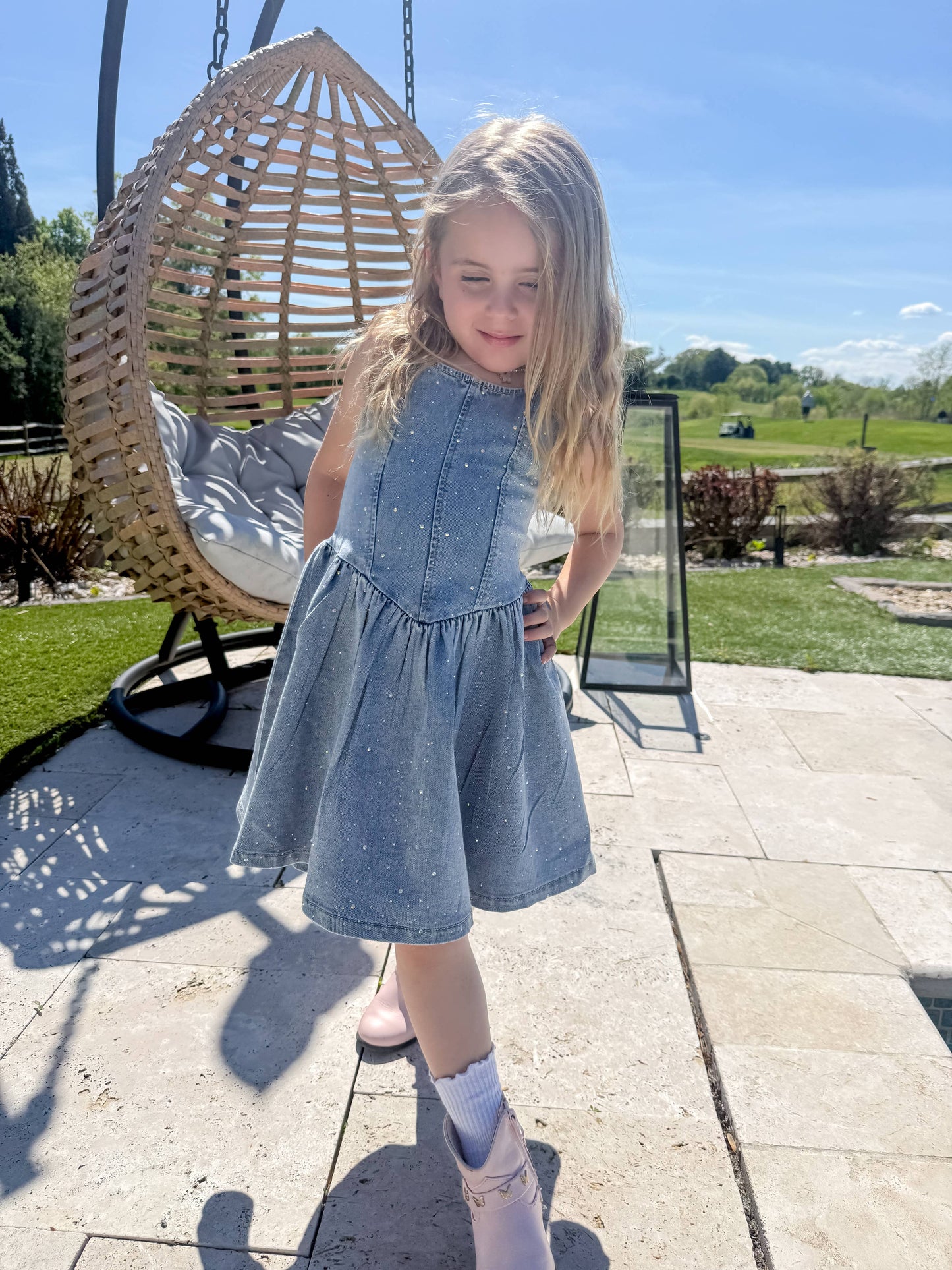 Denim Sparkle Dress