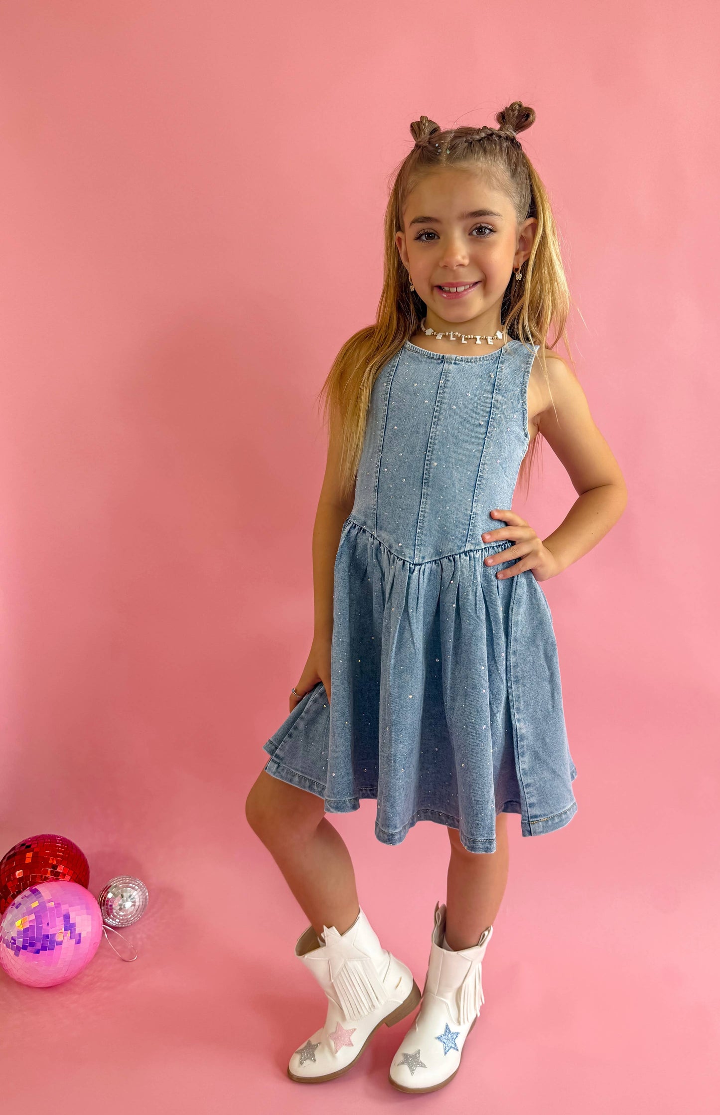 Denim Sparkle Dress