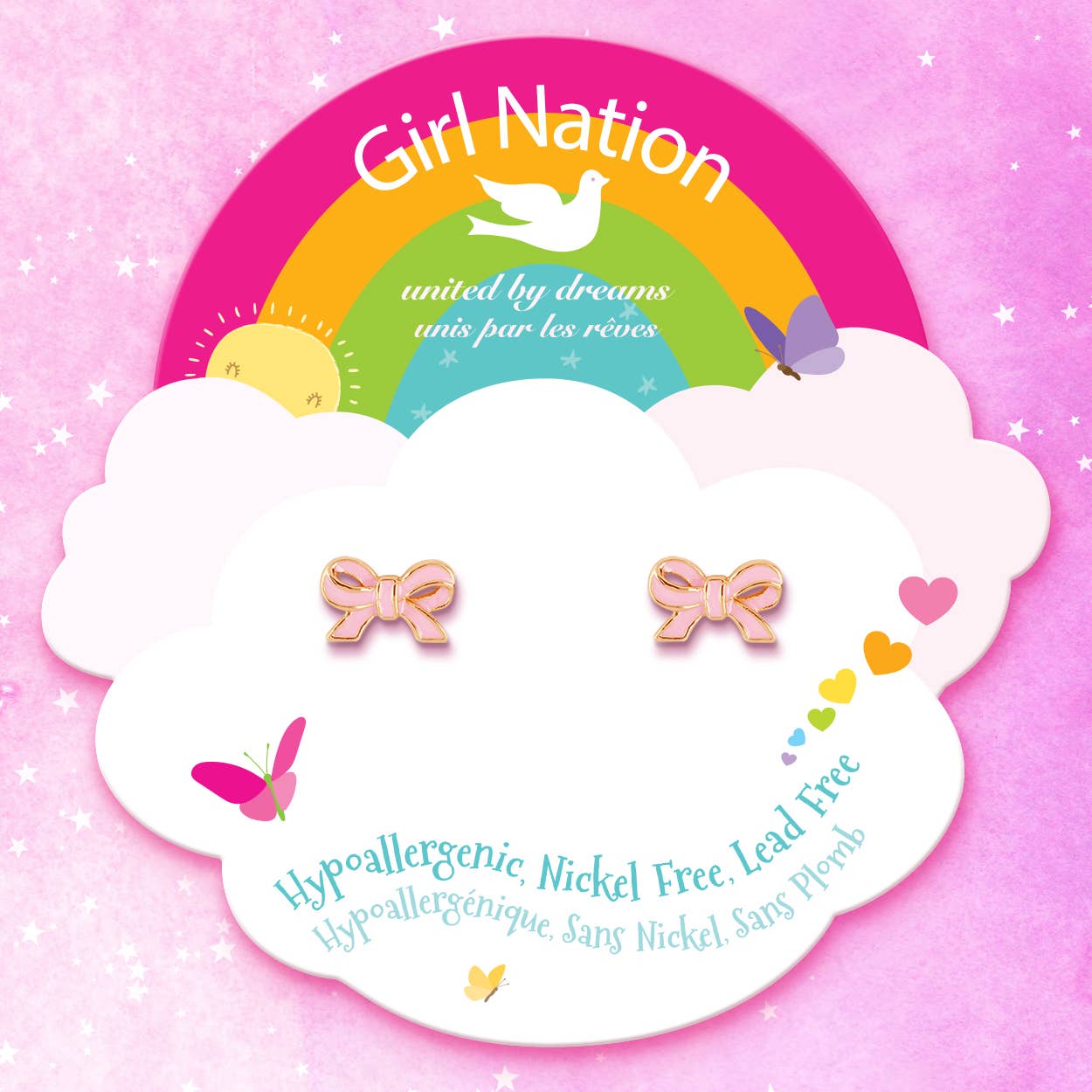 Pretty Pink Bow Earrings