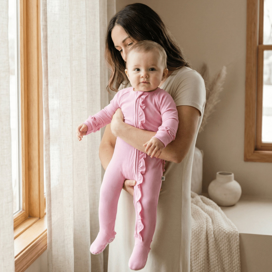 Perfect Pink Ruffle Footie