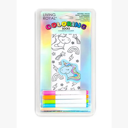 Coloring Socks - Unicorn Galaxy